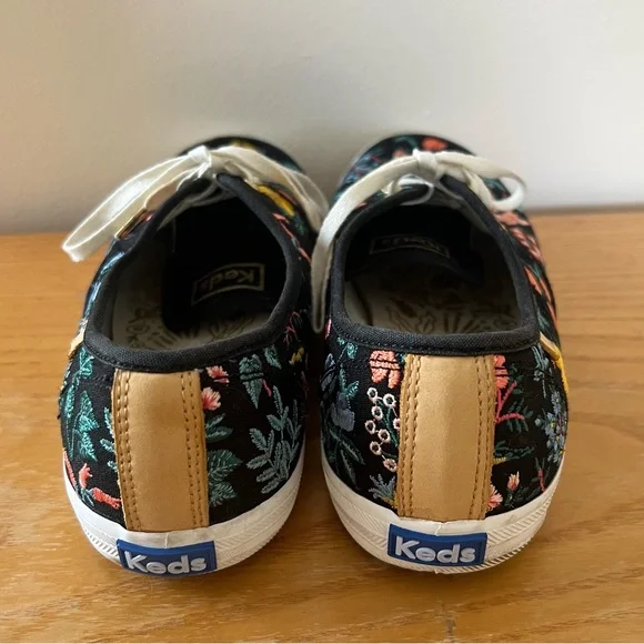 {Keds x Rifle Paper Co} Floral Embroidered Sneakers - Picture 4 of 11